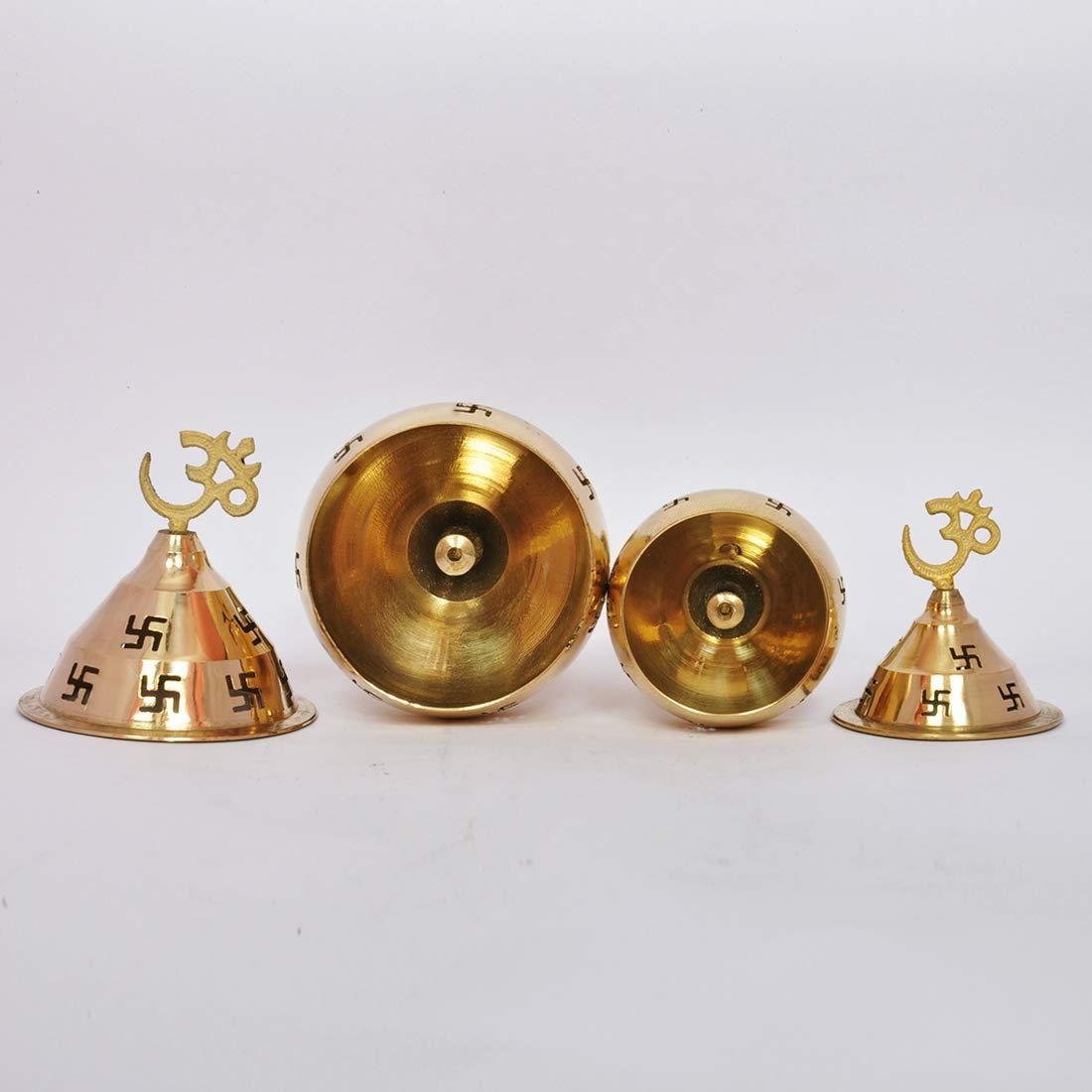 eCraftIndia Om and Swastik Brass Diya