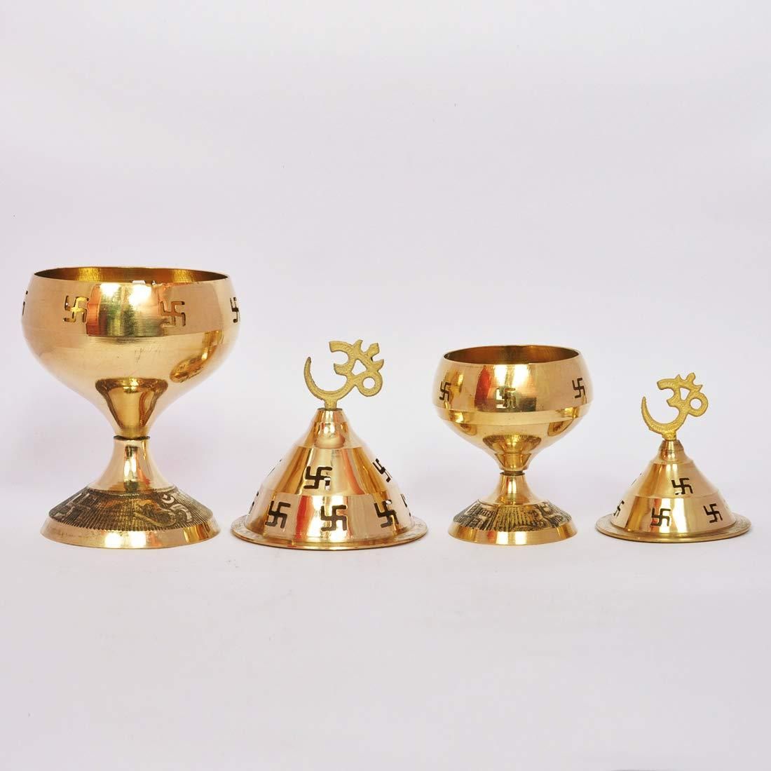 eCraftIndia Om and Swastik Brass Diya