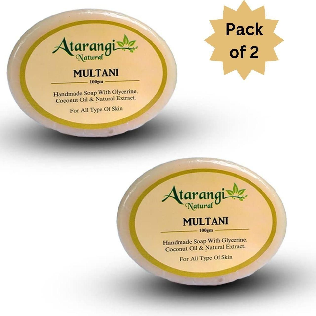 Multani Mitti Handmade Soap With Multani Mitti For Remove Pimple Marks (Pack Of 2)