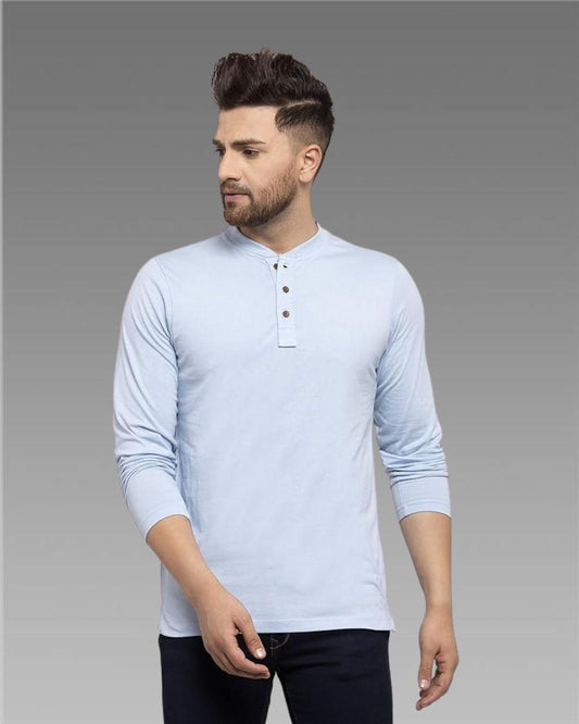 Mens Cotton Solid Full Sleeve T-Shirt