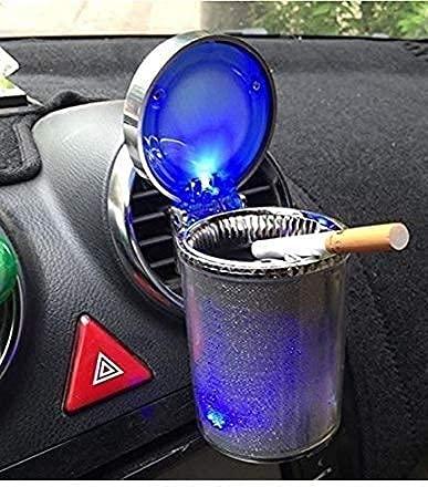 Diamond cut surface Designer Cigarette Car ashtry With LED Light