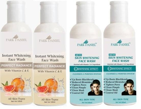 Park Daniel Instant Whitening & Men's Skin Whitening Face Wash (Pack of 4)