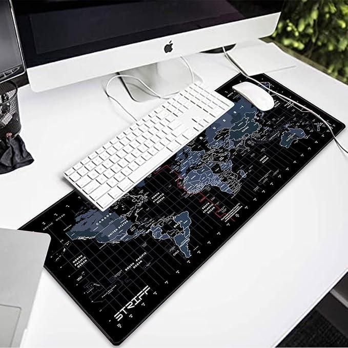 World Map Keyboard Mouse Pad