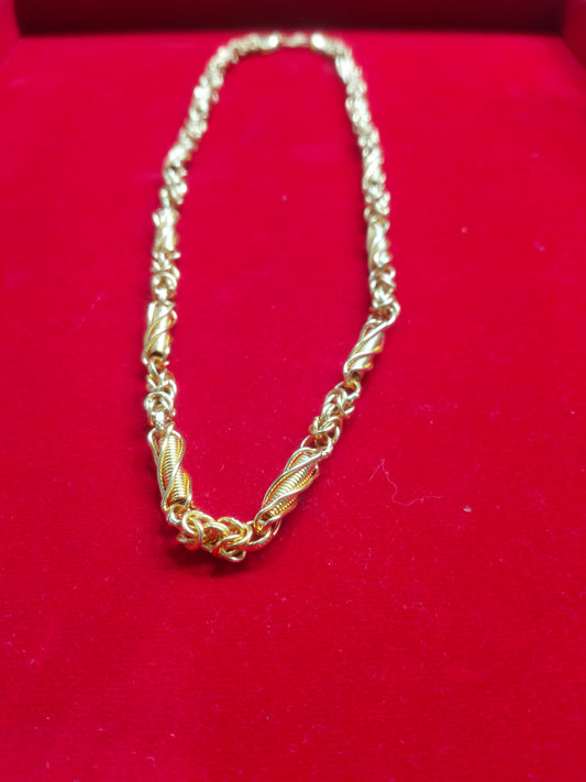 Elegant 1 Gram Holo Gold Chain with 1-Year Color Guarantee