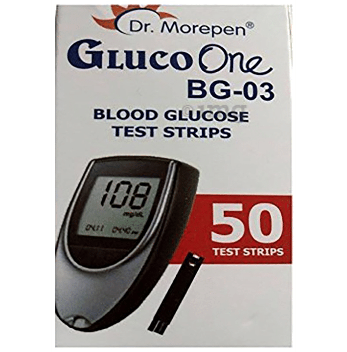 Dr Morepen Gluco One BG 03 Blood Glucose Test Strip (Only Strips) | Diabetes Monitoring Devices