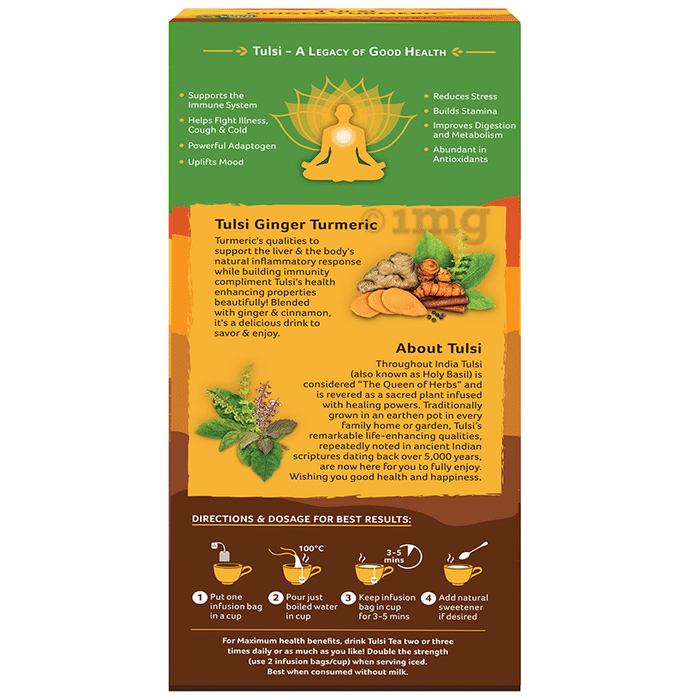 Organic India Tulsi Ginger Turmeric Green Tea